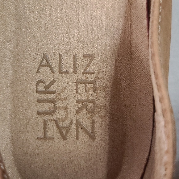 Naturalizer Talia Womens Espadrilles Shoes Caramel Leather Ankle Straps 8W GUC - Picture 2 of 15